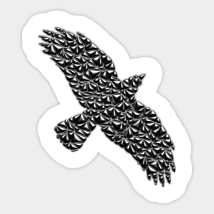 Metallic Crow Sticker